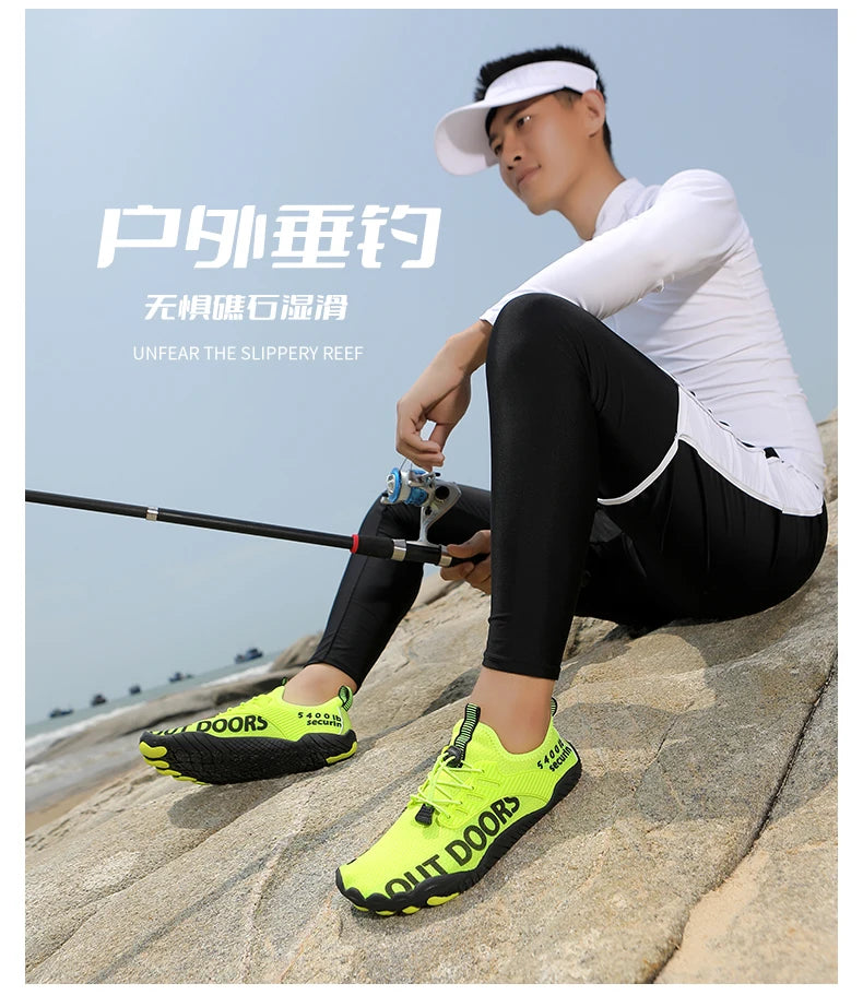 Men River Tracing Water Shoes Woman Outdoor Beach Swimming Mountaineering Shoes Breathable Summer Quick-Dry Aqua Shoes Wading