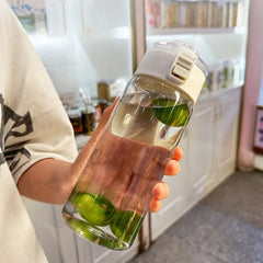 350/550ml Travel Plastic Clear Drinking Bottle Sports Water Bottle Drinking Cup Leakproof for Outdoor Camping