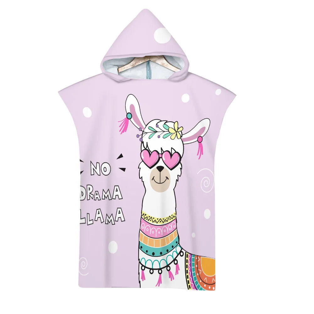 Adult Kids Beach Towel Quick Dry Hooded Cloak Children Women Large Bath Towels Sand Free Poncho Bathrobe For Summer Swim Surf
