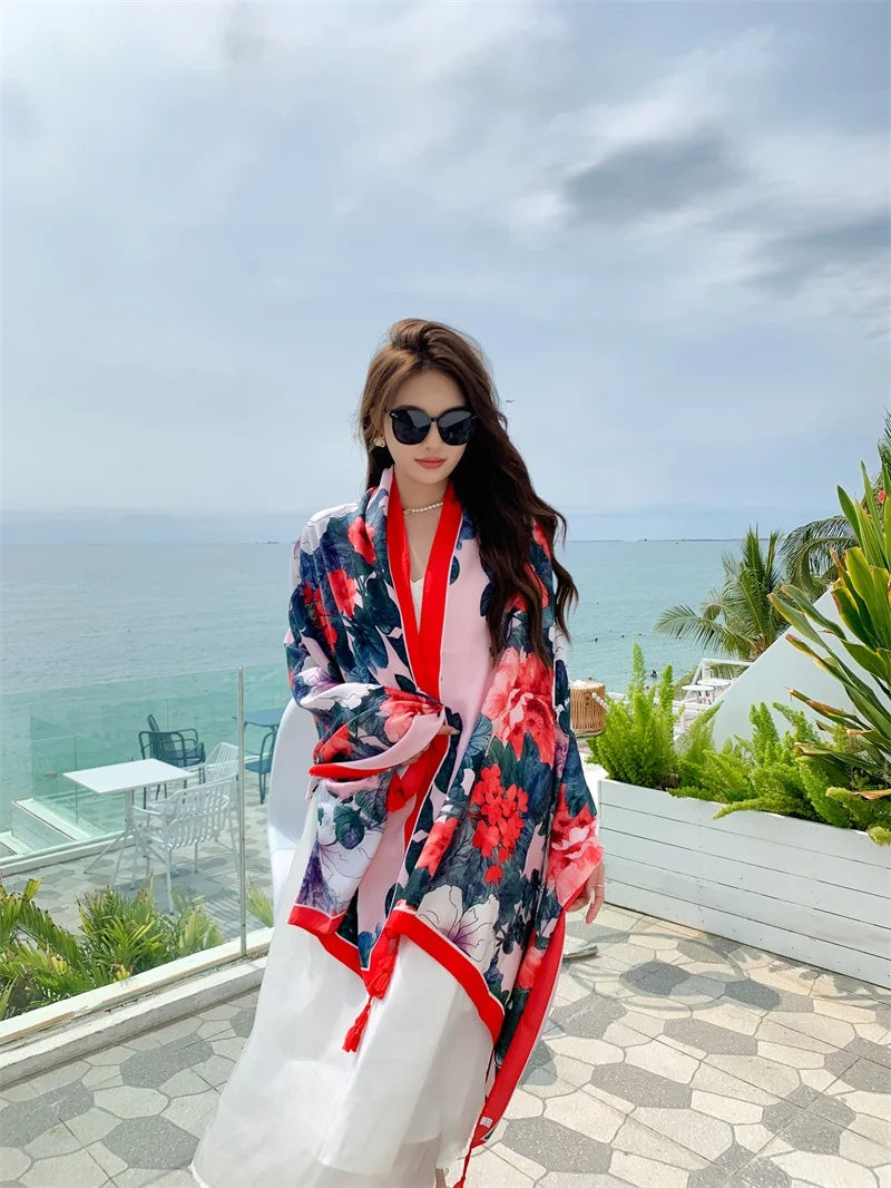 20 Styles 90x180cm Cotton Linen Summer Beach Dress Bikini Cover-ups Sarong Wrap Scarf Women Brazilian Swimsuit Bathing Cover Up