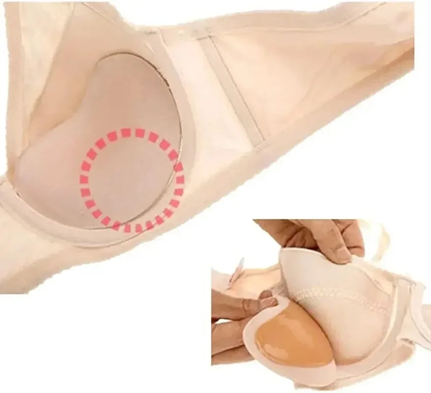 2pcs Silicone Bra Inserts Breast Pads Sticky Push-up Women Bra Cup Thicker Nipple Cover Patch Bikini Inserts for Swimsuit Gifts
