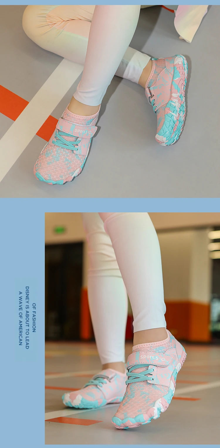 Children's Anti-cut Anti-slip Wear-resistant Rubber-soled Wading Shoes Beach Sandals Quick-drying Pool Shoes Outdoor Water Playi