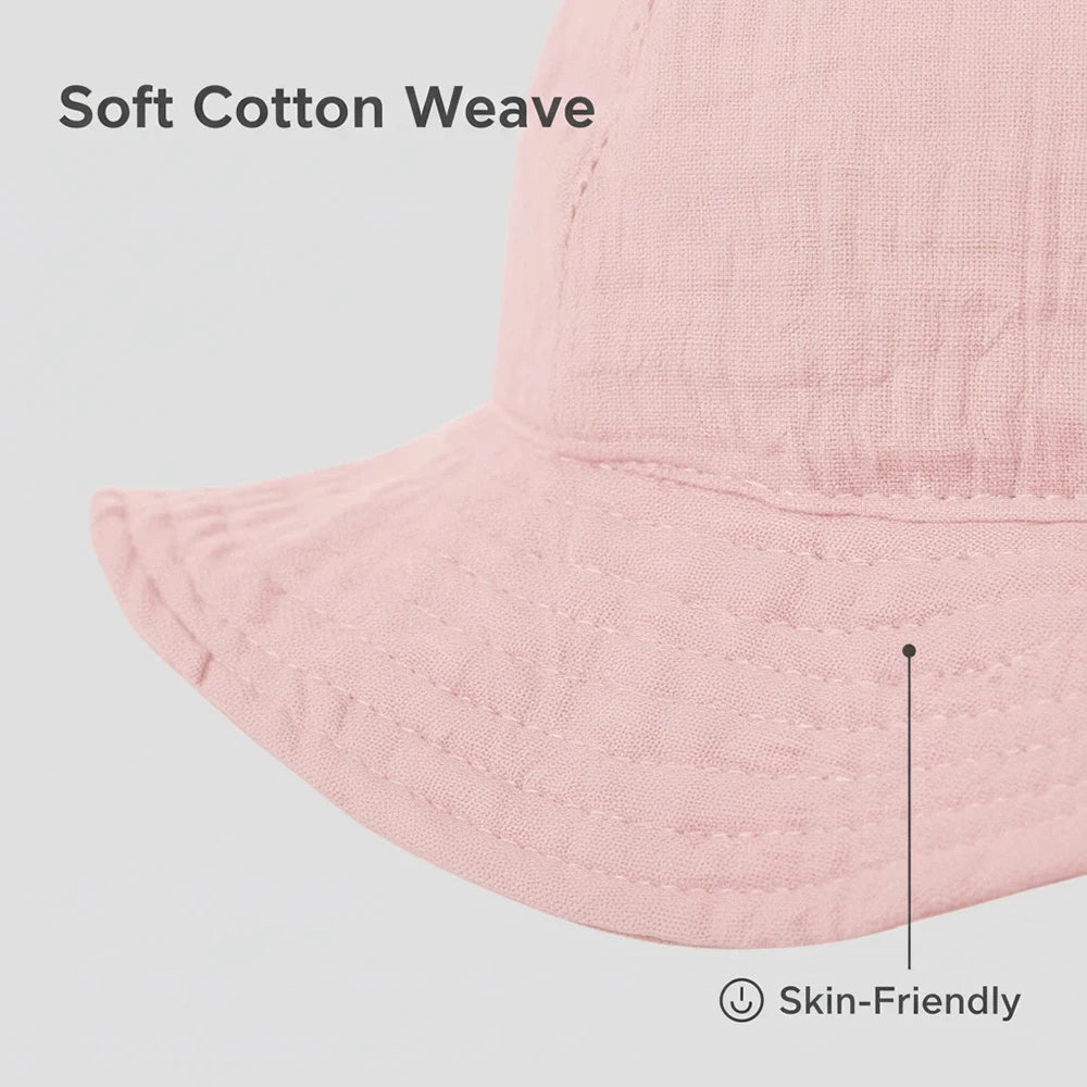3-18 Months Baby Bucket Hat Kids Outdoor Sun Protection Caps Boys Girls Cotton Panama Hat Unisex Beach Children's Fisherman' Hat
