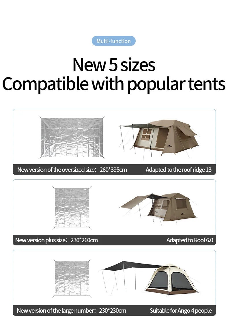 Naturehike Camping Groundsheet Foam Foil Blanket Multifunctional PE Aluminum Foil Moisture Outdoor Beach Picnic Mat Waterproof