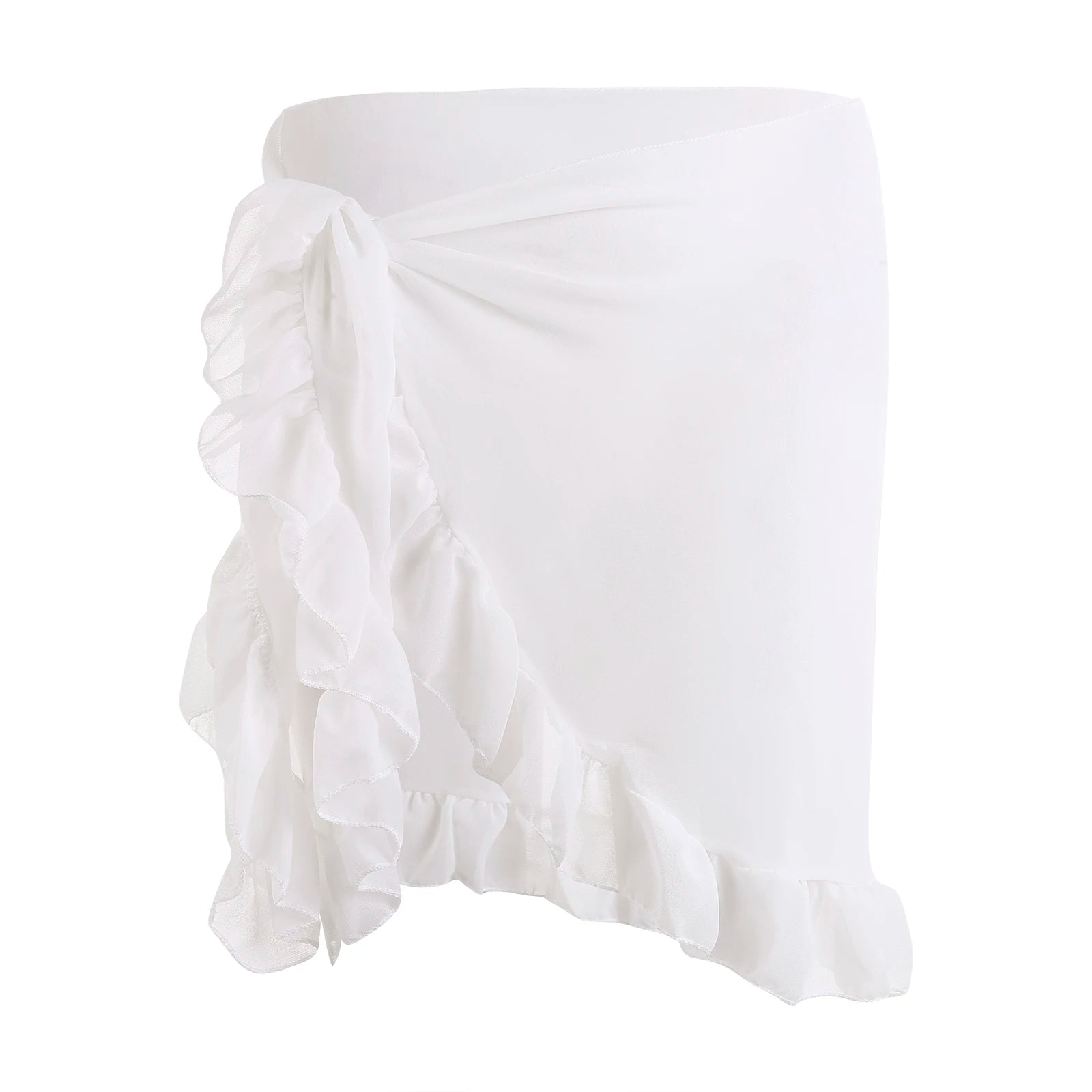Yiiciovy 2023 Women Cover-Ups Skirts Chiffon Swimwear Pareo Scarf Bikini Cover-Ups Wrap Kaftan Sarong Beach Sexy Skirts 9 Colors