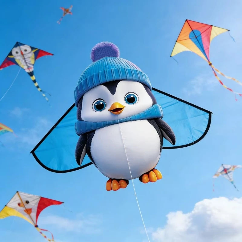 Penguin kites flying outdoor toys for adults kites animals kites nylon fabric weifang kite factory eagle kite rope wind dragon