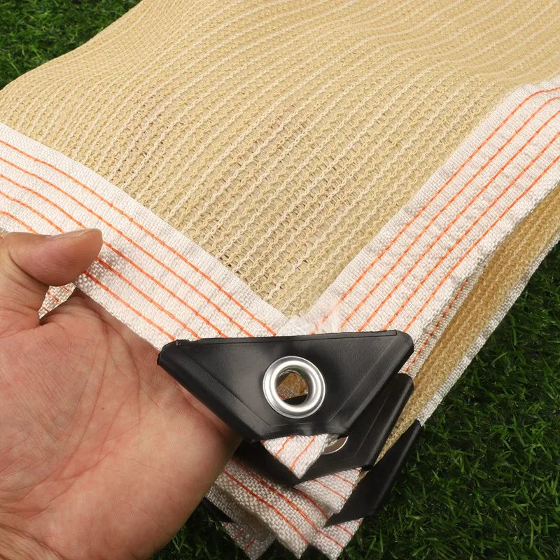 85~90% Shading Beige Virgin HDPE Sunshade Net Balcony Screen Outdoor Anti-UV Sunscreen Fabric Camping Sun Shade Net