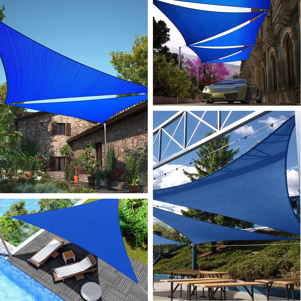 2x2x2m/3x3x3m Triangle Sun Shade Sail Pool Patio Deck Canopy Awning for Outdoor Backyard Garden Camping UV Block Sunshade Cloth