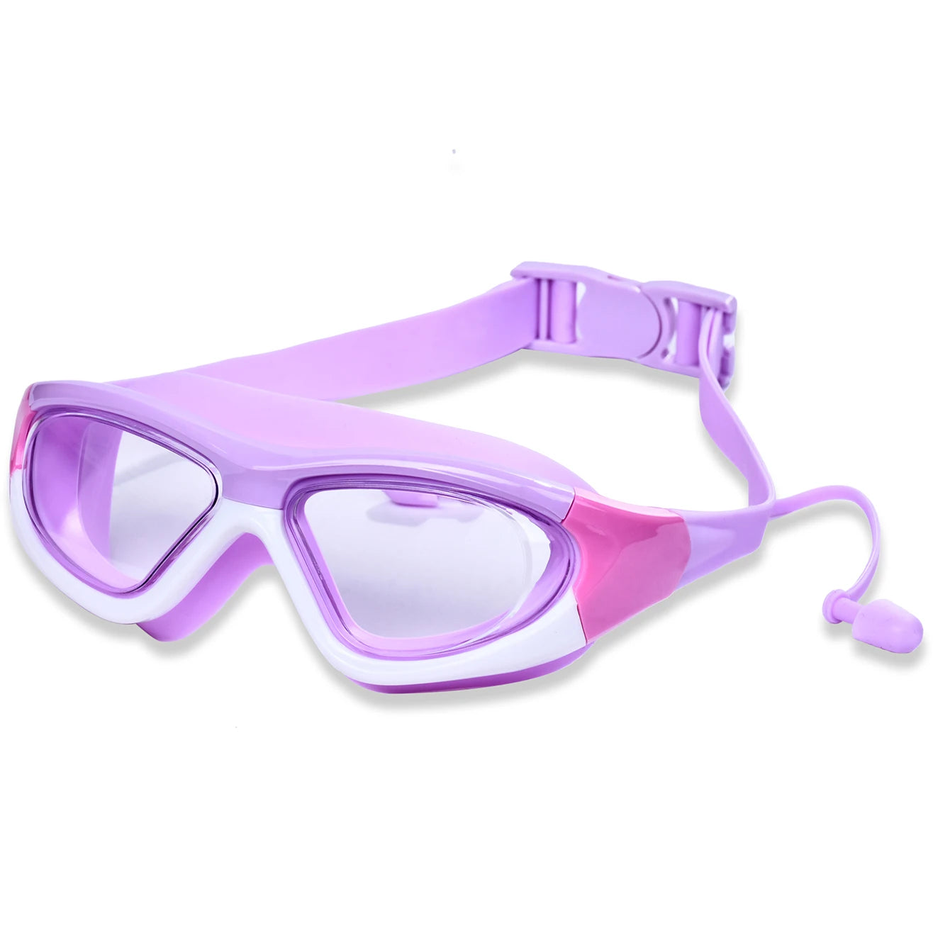 High-Definition Children's Swimming Goggles for Boys and Girls, Anti-Fog Swimming Goggles, Large-Frame Goggles, Comfortable Silicone Goggles