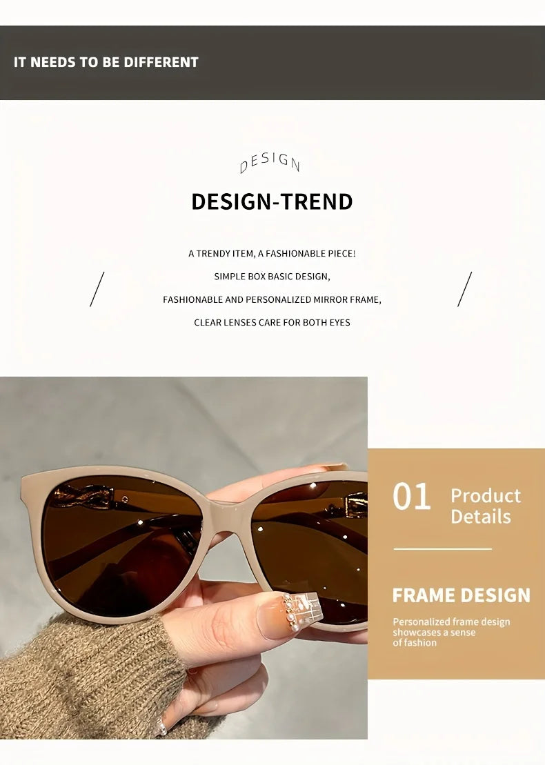 Women's Cat Eye Sunglasses Retro Butterfly Sunglasses Women's Fashion Mountaineering Sunglasses