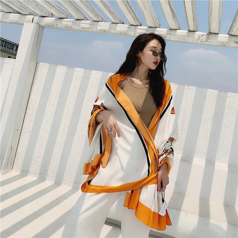 140x180cm Celebrity With The Same Cover-Ups Women Large Beach Dress Bikini Bathing Swimwear Sunburn Protection Sarong Wrap Scarf