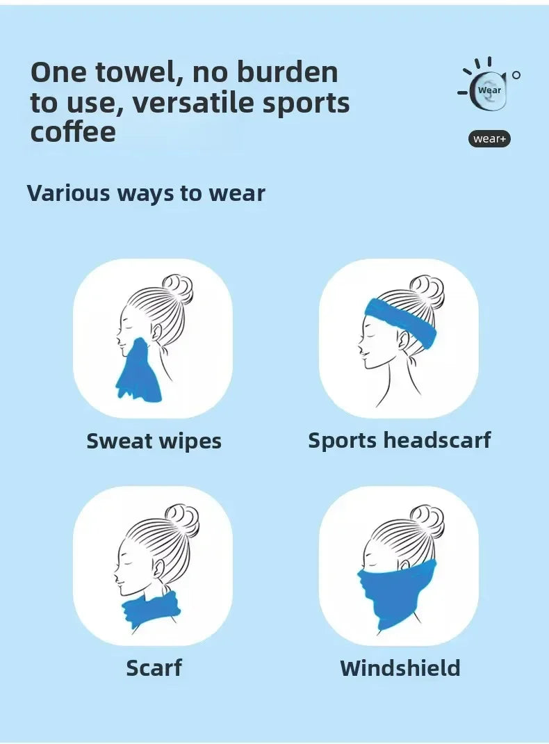 30×80cm Portable Bottle Mounted Quick Dry Towel Gym Sports Sweat Absorbent Cold Sensation Fast Ice Towel Swimming Beach Towels