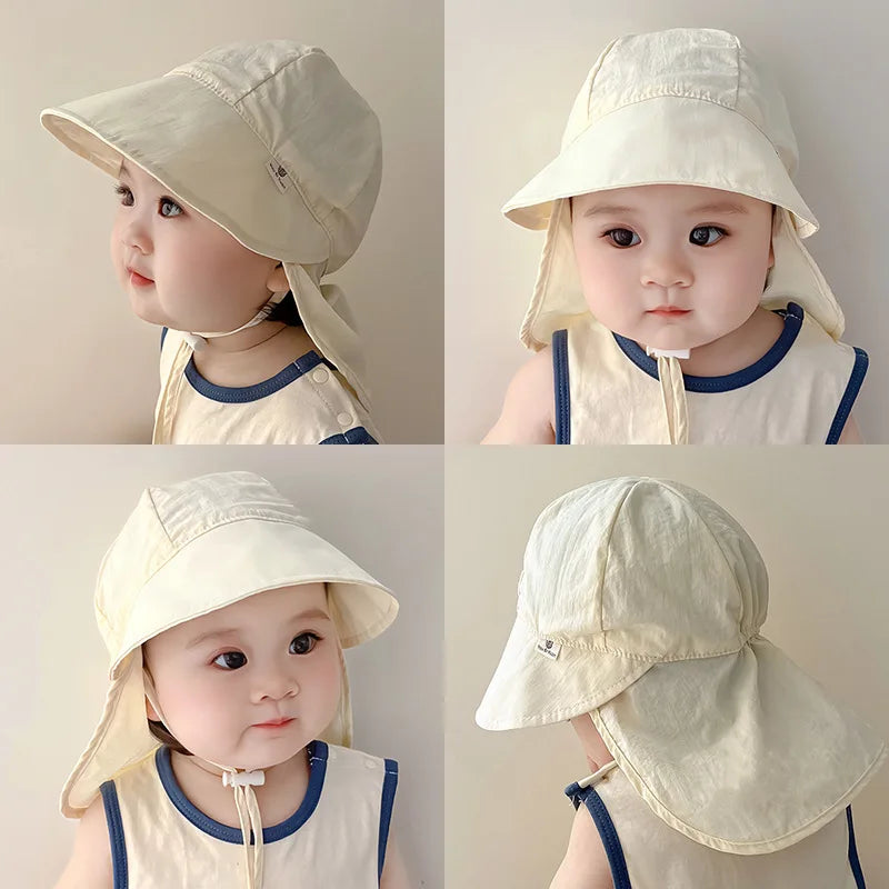 Quick-drying Baby Sun Hat Outdoor Wide Brim Beach Bucket Hat Summer UV Protection Kids Boys Girls Sunscreen Caps