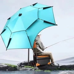 2.2M double-layer folding sunshade outdoor camping umbrella fishing tool beach sunshade umbrella windproof sunshade fishing