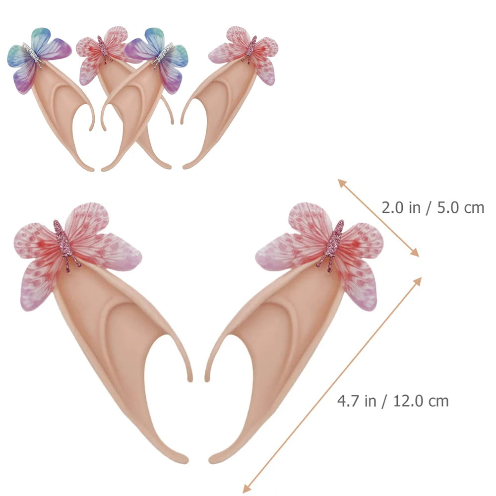 Vampire Teeth Fangs Fairy Butterfly Elf Ears False Teeth Cosplay Masquerade Costume Prop Horror Halloween Party Decoration Favor