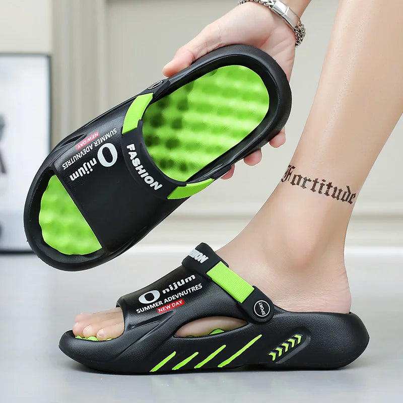 Men Slippers New Summer EVA Soft-soled Platform Slides Sandals Indoor Outdoor Walking Beach Shoes Flip Flops Mens Shoes