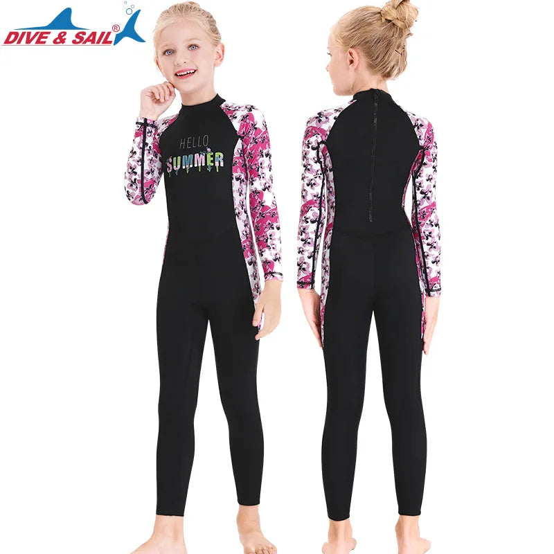 One-Piece Rash Guard for Kids, UV Sun Protection, Full Body Diving Bathing Suit, Swim Skins Swimsuit, UPF 50 + UV Sun Protection