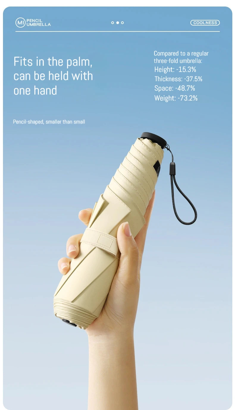 145g Japanese Style Portable Brazing Sun Protection, UV Protection, Weather Resistance, Manual Umbrella