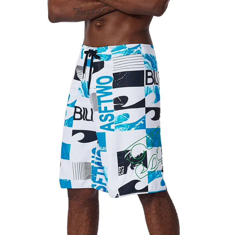 Summer New Fashion Trend Mens Beach Shorts Bermuda Phantom  Quick Dry Swimwear Casual Print Diving Surfwear men swimming shorts