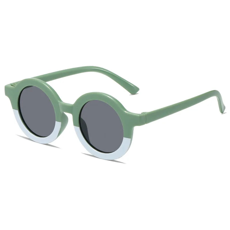 New Children's Sunglasses Korean Edition Girls' Round Frame Sunglasses Personalized Baby Sunscreen Sunglasses Fashion Versatile