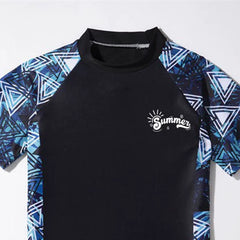 Boys Girls Split Swimsuit Children Surfing Quick Drying Swimming Sets Kids Short Sleeve Sleeve Shorts Swimwear 2 Piece Set