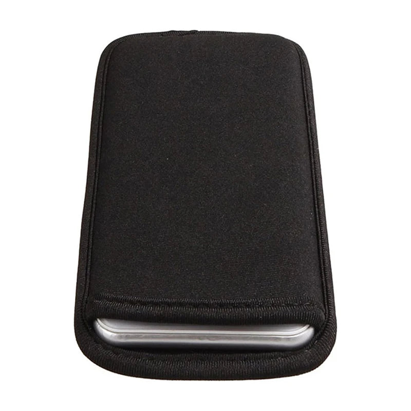 {Summer2} {Winter4} Black Direct-Insert Neoprene Waterproof Phone Pouch Shockproof Scratch-Resistant Mobile Phone Protect Bag