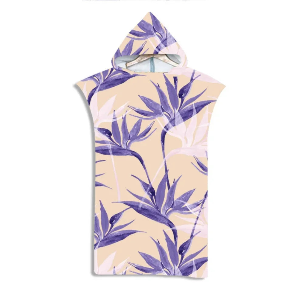 Adult Kids Beach Towel Quick Dry Hooded Cloak Children Women Large Bath Towels Sand Free Poncho Bathrobe For Summer Swim Surf