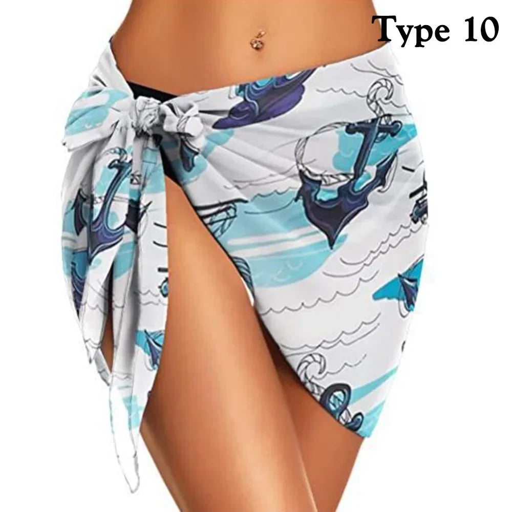 Chiffon Womens Sarongs Wrap Skirt Coverups Wrap Sheer Chiffon Swimsuit Scarf Cover Short Sarongs Beach Short Cover Beach Bikini