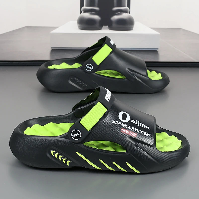 Men Slippers New Summer EVA Soft-soled Platform Slides Sandals Indoor Outdoor Walking Beach Shoes Flip Flops Mens Shoes