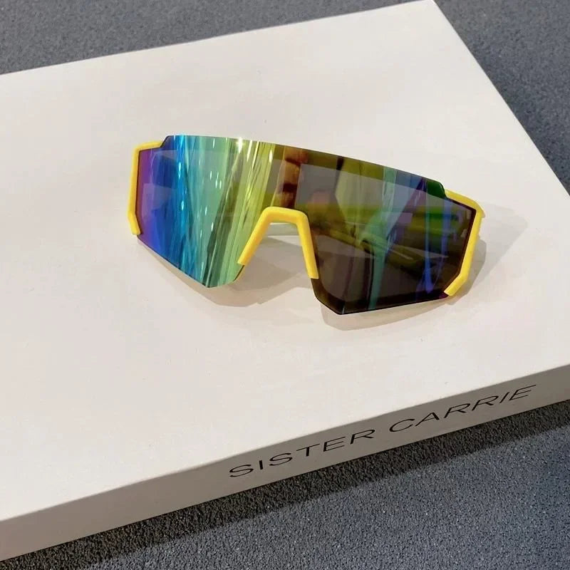 2025 New Arrival Fashion Outdoor Kids Glasses Square Frame Cycling Sunglasses Windproof UV Resistant Plastic Eyewears