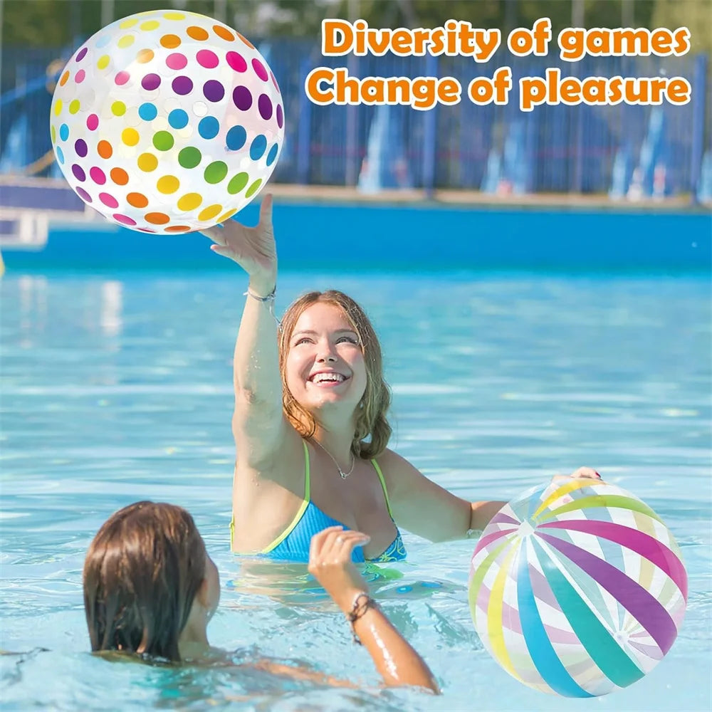 40CM Inflatable Beach Ball - Jumbo Colorful Pool Toys for Swimming Water Play & Summer Parties - Outdoor Beach Games Party Favor