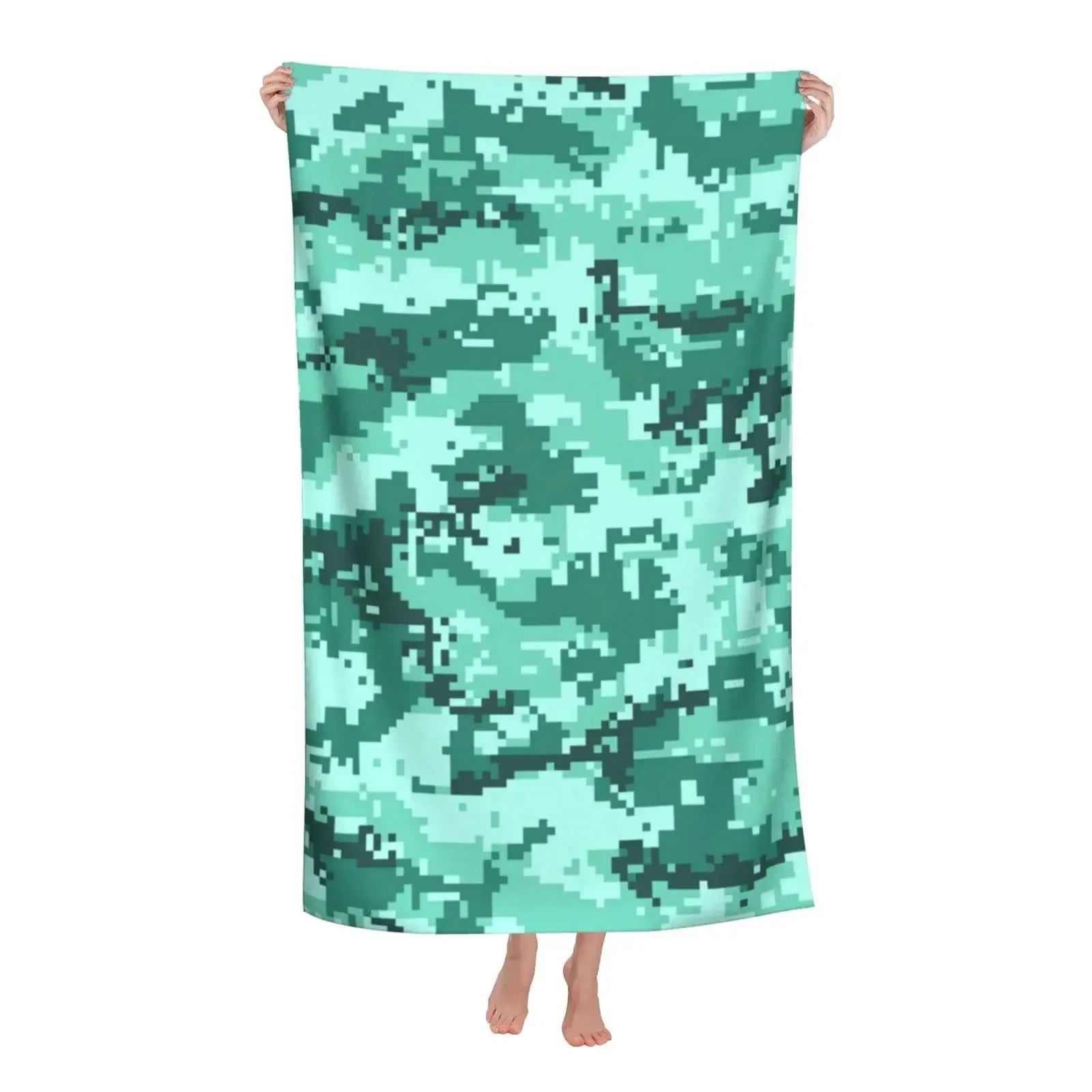 Camouflage Pattern Beach Towel Microfiber Soft Quick Dry Sand Free Towel Absorbent Large Bath Towel,Oversized Yoga Girls Boys