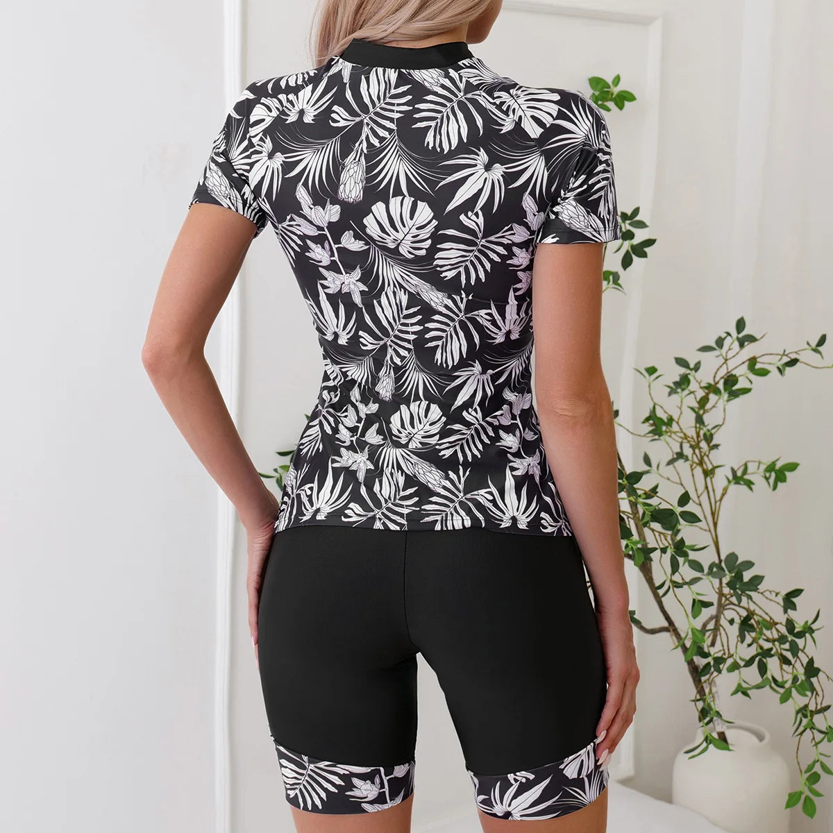 New Print Separate Swimsuits Tankini Set Female Swimwear Sports Beach Wear Two-Piece Bathing Suits Pool Women Swimming Suit