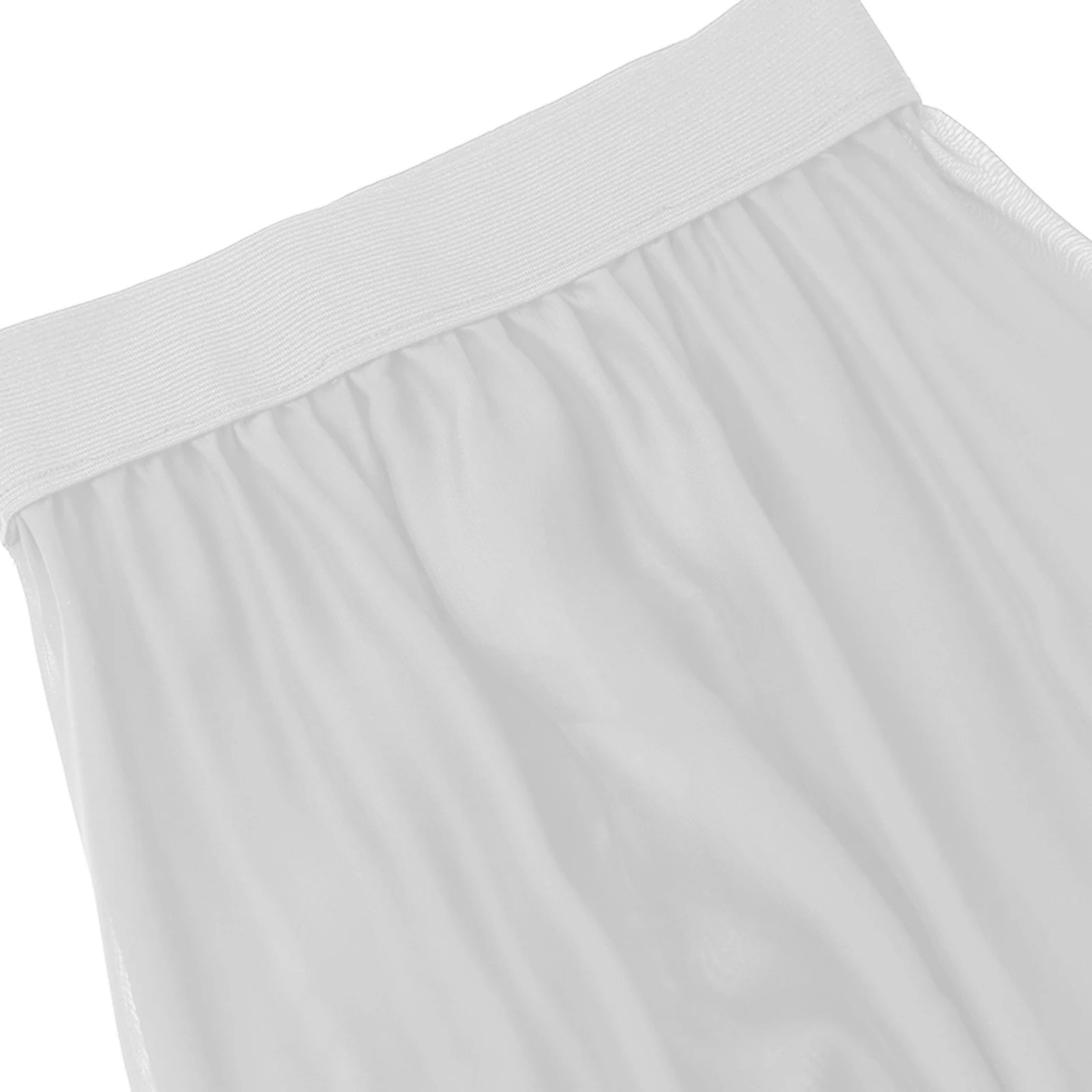 Sexy Women Sheer See Through Chiffon Maxi Skirts High Split Flowy Long Skirt Transparent Bikini Cover Up Bottoms Pool Party Club