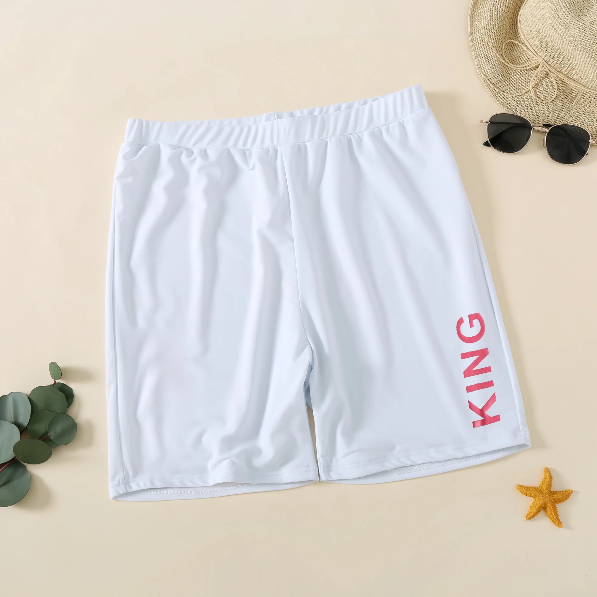 King Queen Swimsuit Family Matching Outfits One-Piece Mother Daughter Swimwear Beach Mommy and Me Clothes Father Son Swim Shorts