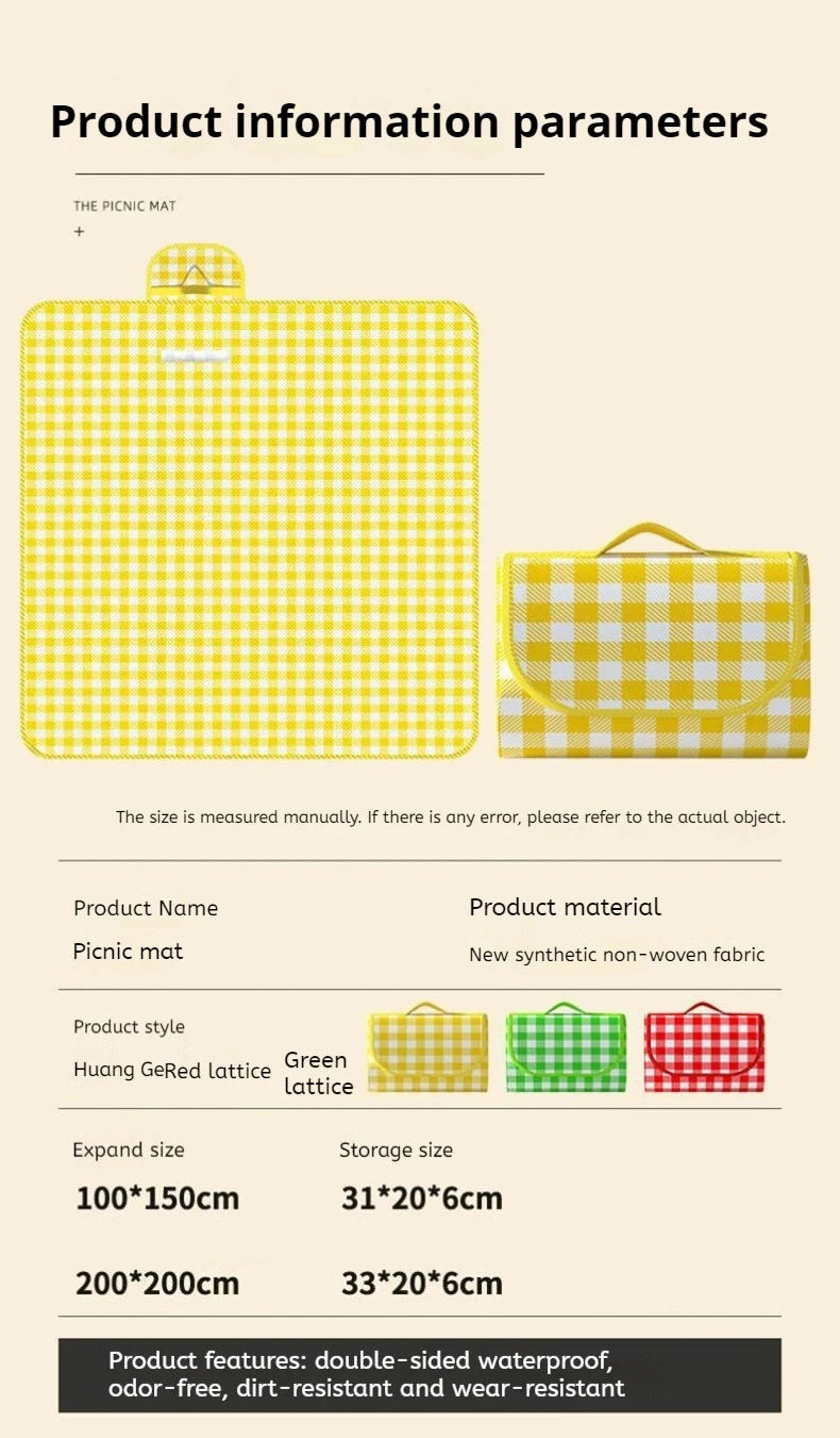 Thick Waterproof Picnic Mat Moisture Proof Ground Blanket for Outdoor Camping Hiking Beach Grass Activities