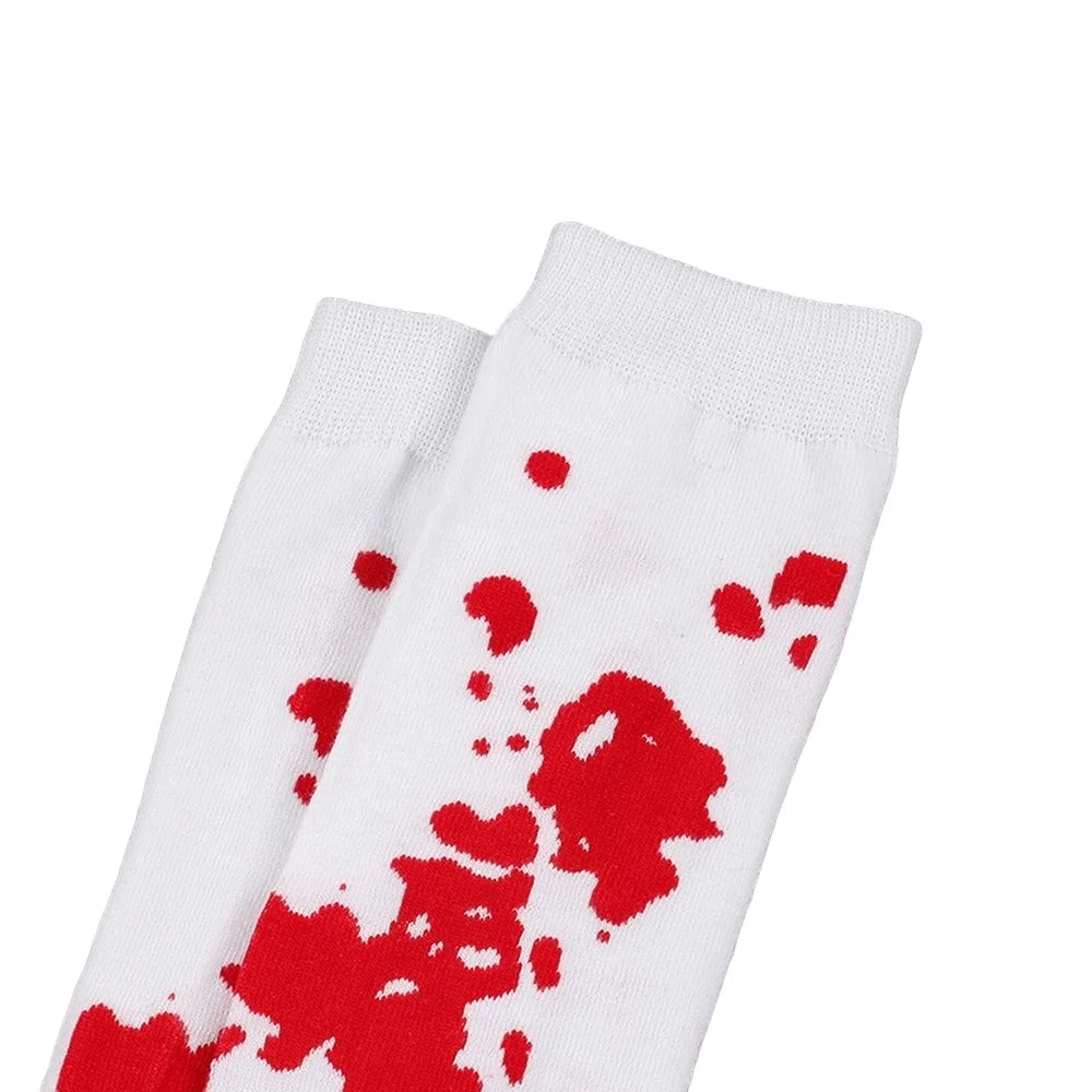 Halloween Stockings Blood Bat Spider Web Socks Festival Dress Up Props Cosplay Makeup Ball Party Skull Head Bone Long Socks New