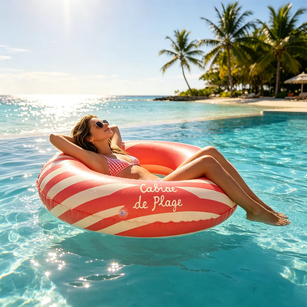 1PC Swimming Ring, Inflatable Pool Floats, Inflatable Tube Pool Rings for Adults Summer Beach Tropical Party Supply