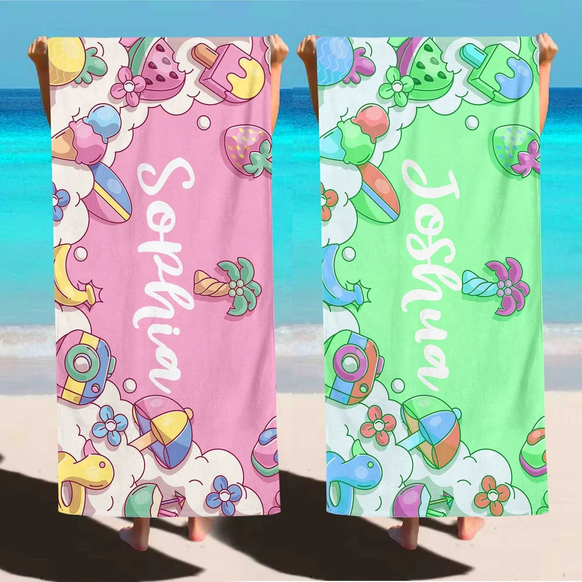 Personalized Custom Beach Towel Swimming Towel Gift For Swimmer Outdoor Pool towel Birthday Gift Girls Beach Trip wholesale