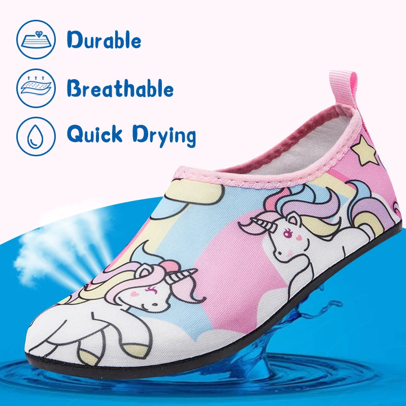 Children Water Beach Shoes Swimming Barefoot Girls Quick-Drying Aqua Shoes Boy Color Light Soft Slipper Snorkeling Swim Socks