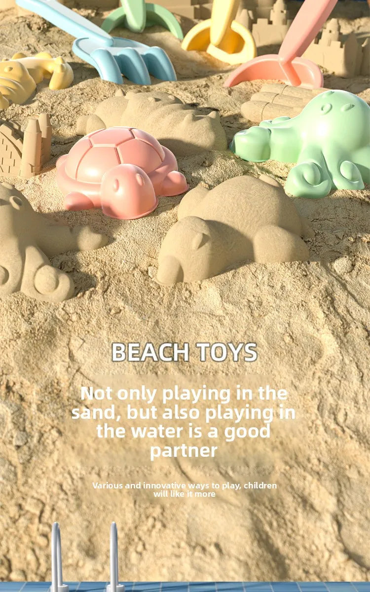5/11PCS Beach Sand Play Water Set Folding Bucket Summer Toys for Children Kids Outdoor Game Sandbox Accessories Color Random