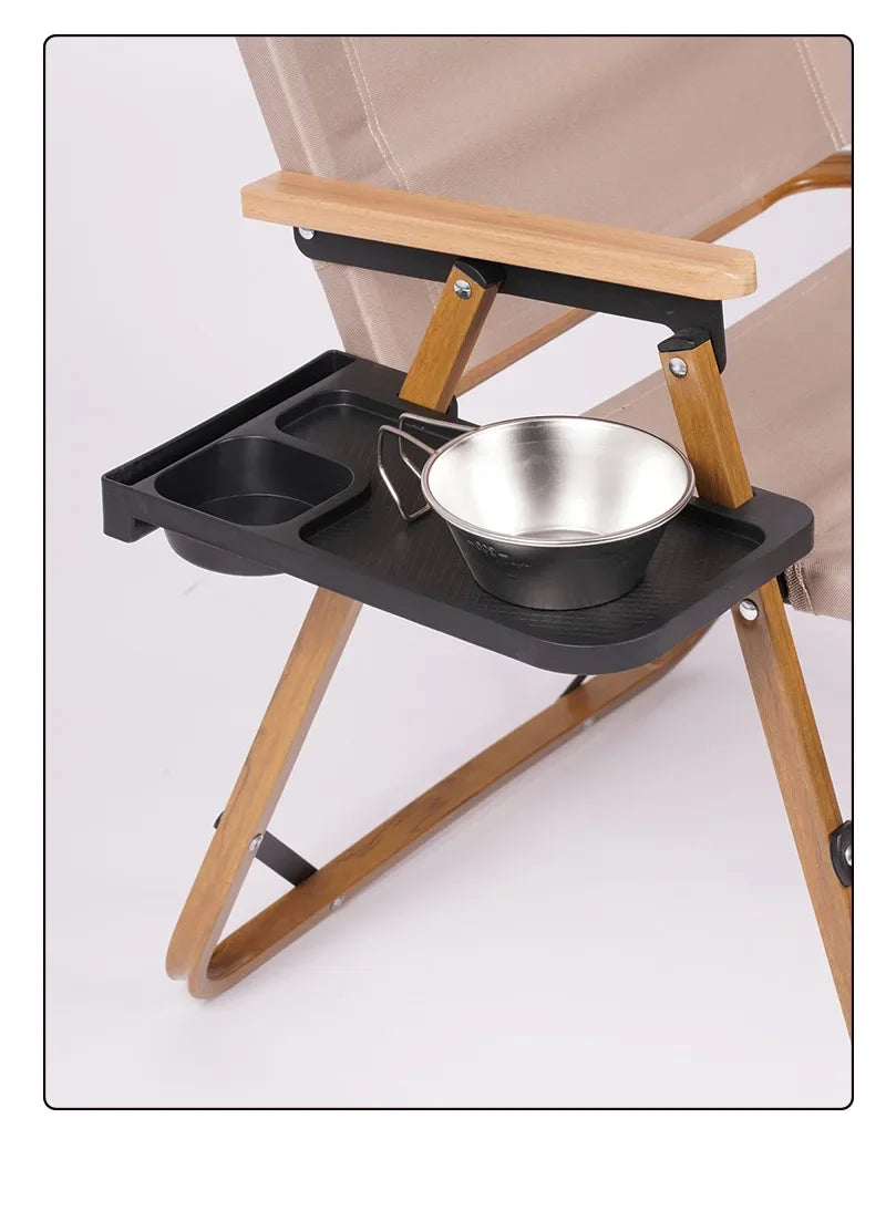 Outdoor Camping Chair Side Storage Tray Recliner Chair Tray Camping reunion Accessories Folding Universal Cup Holder Tool
