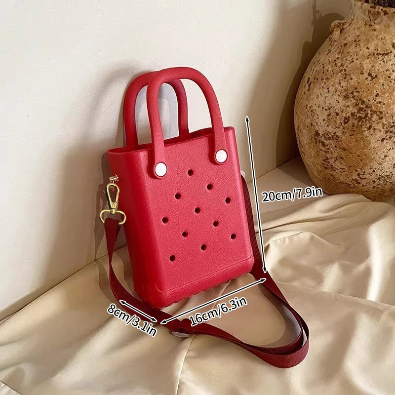 Beach Tote Bag Picnic Storage Baske Summer Women Travel Handbags Fashion Shopping Bag Rubber EVA Waterproof Beach Bag Purse