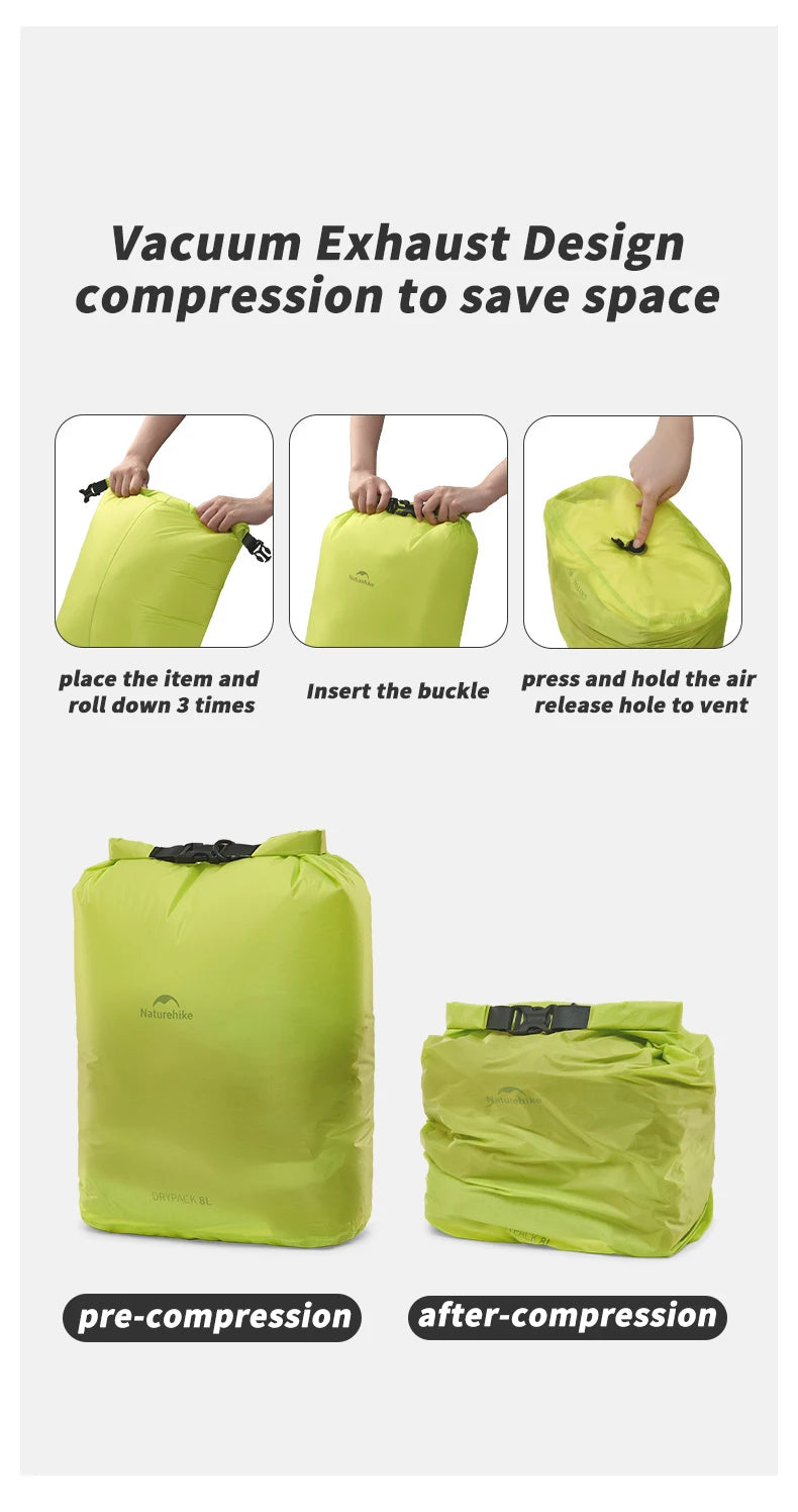 Naturehike Swimming Waterproof Dry Bag Waterproof Compression Storage Bag Rafting Kayaking Trekking Floating Sailing Dry Sacks