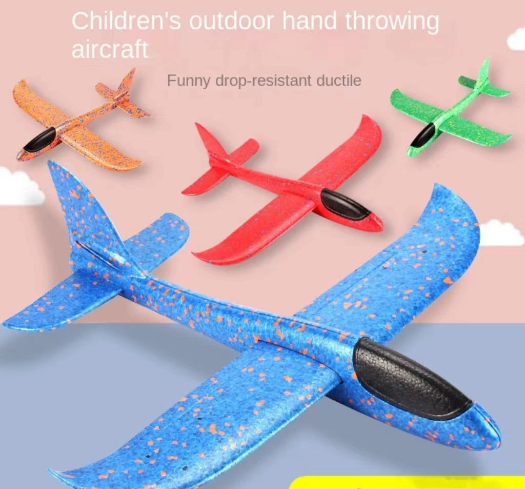 48cm Large Foam Airplane Children's Hand Thrown Airplane Glider Toy Outdoor Parent-child Interaction Funny Toy Boy Gift