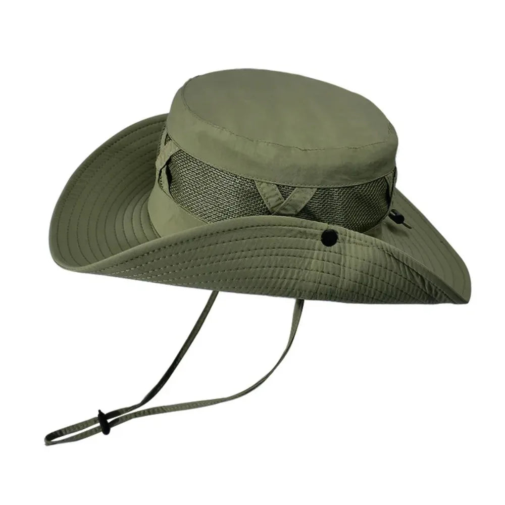 Men's 100% Nylon Fisherman Hat Spring/Summer Big Eaves Breathable Sunshade Sunscreen Fishing Cap