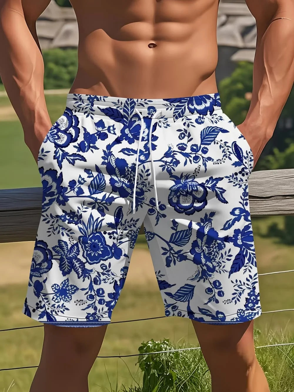 2026 Men's Summer Short Beach Vacation Hawaiian 3D Printed Shorts Men Y2k Graphic Short Pants Male Breathable Swim Loose Shorts