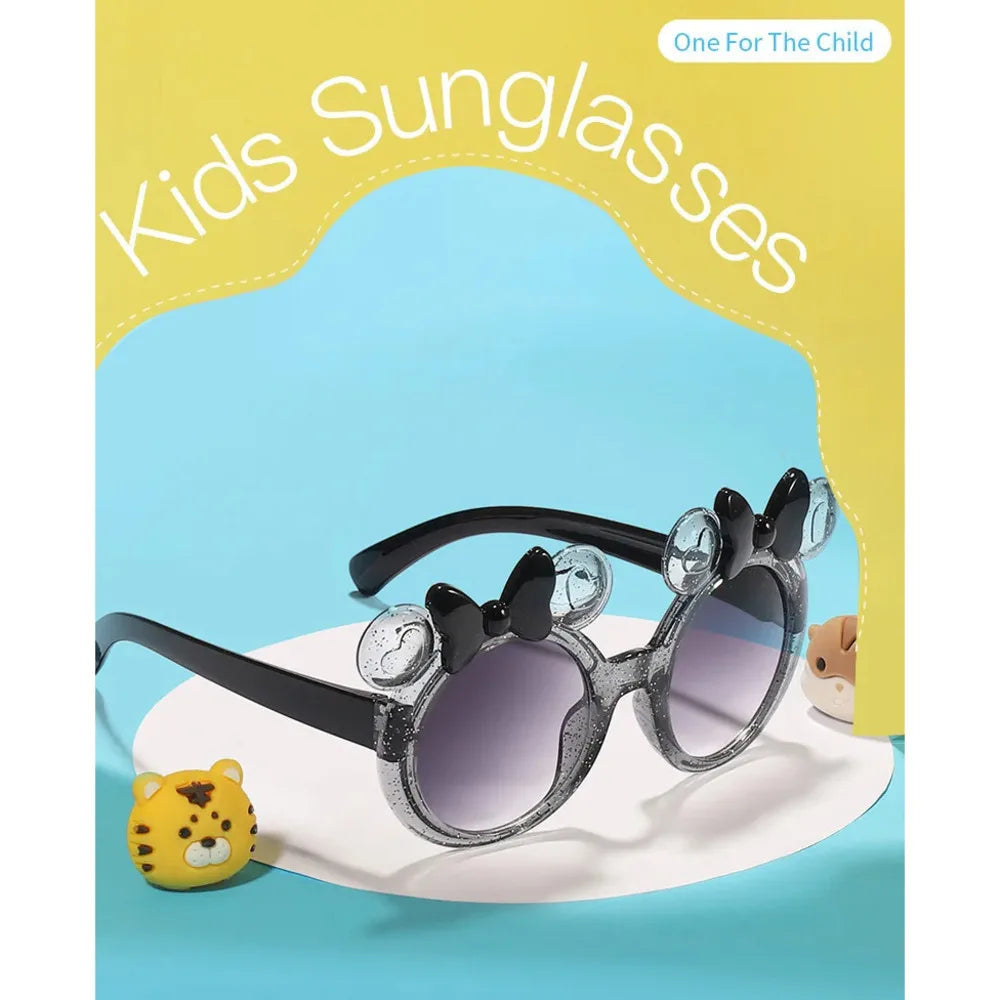 2025 Cartoon Cute Photo Concave Shaped Glasses Children's Bow Candy Colored Sunglasses For Girls, Trendy Sunglasses,