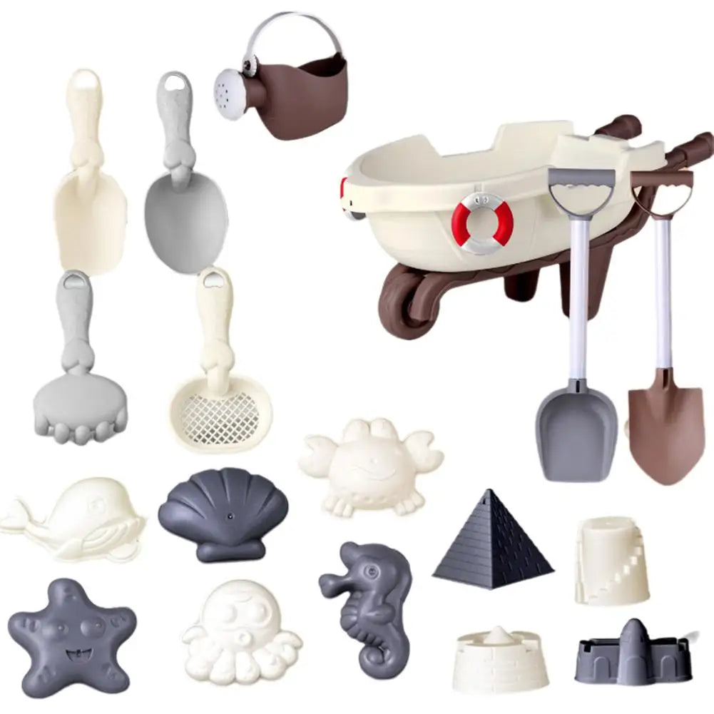 Children's Beach Toy Set, ATV, Sand Digging and Water Toy, Bucket, Hourglass, Shovel, Beach Sand Play Tool Toy
