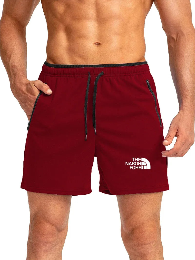 Summer Shorts Men Fast Drying Swim Shorts Breathable Net Fast Drying Surf Beach Pants Men's Fitness Pants Elastic Waist Shorts M